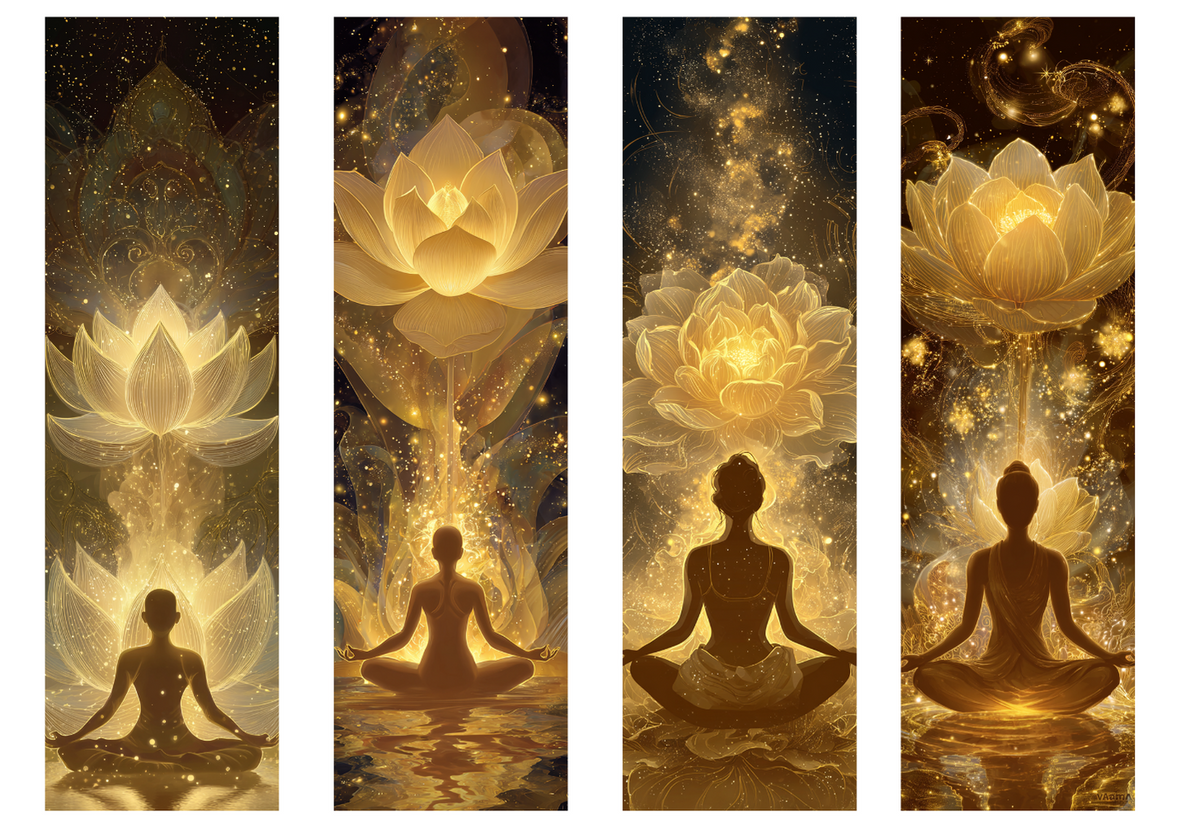 BOOK069 GOLD ZEN | Bookmark Set of 4 | BOOKMARK TRANSFER PAPER