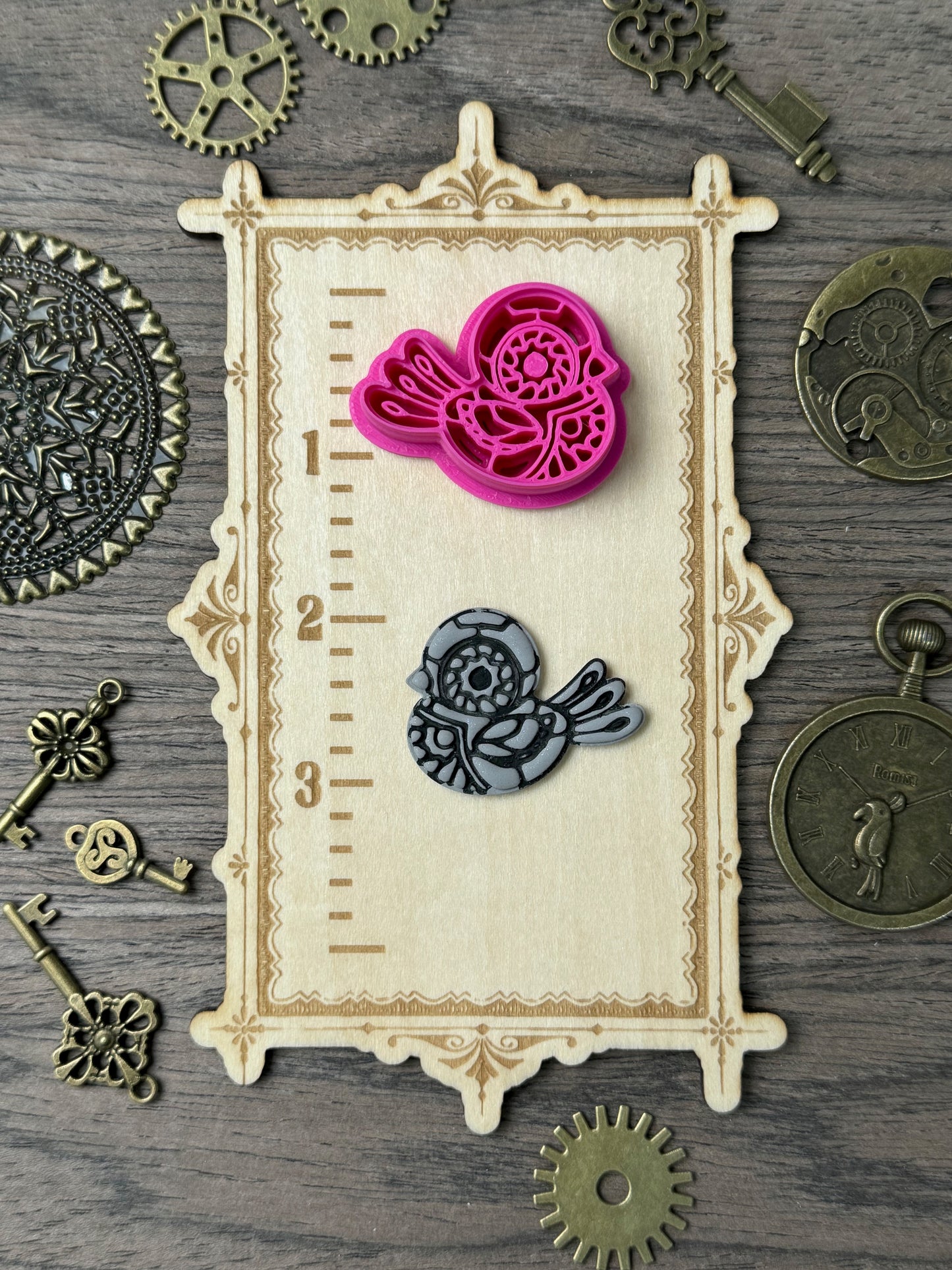 Steampunk Bird Clay Cutter