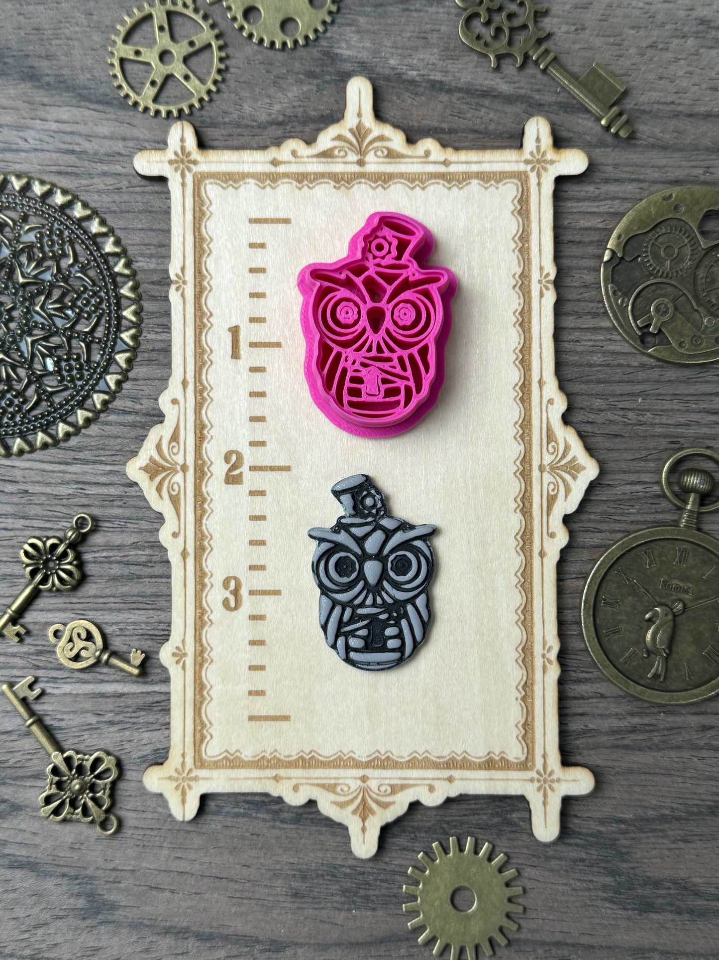 Steampunk Owl Clay Cutter