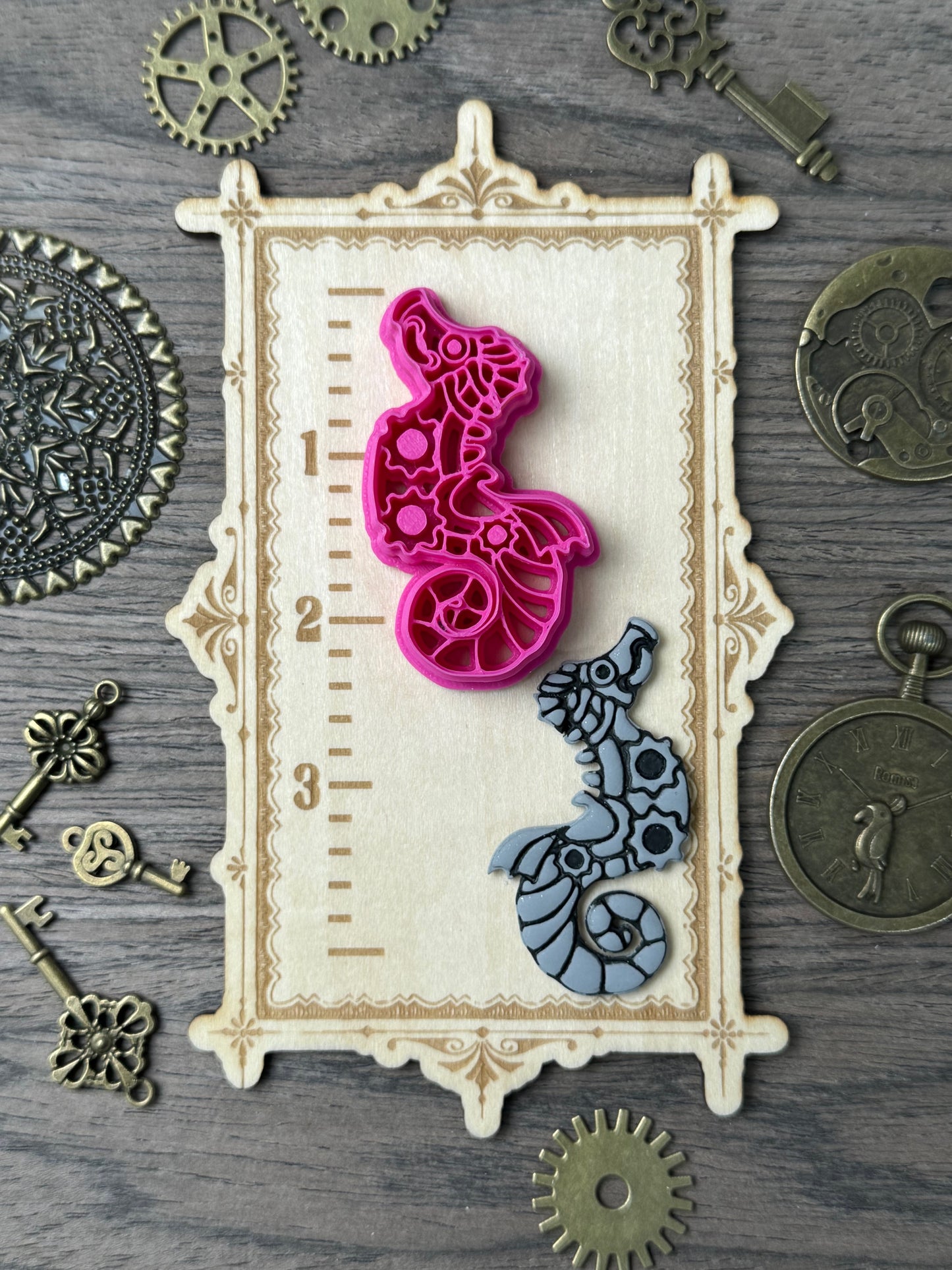 Steampunk Seahorse Clay Cutter