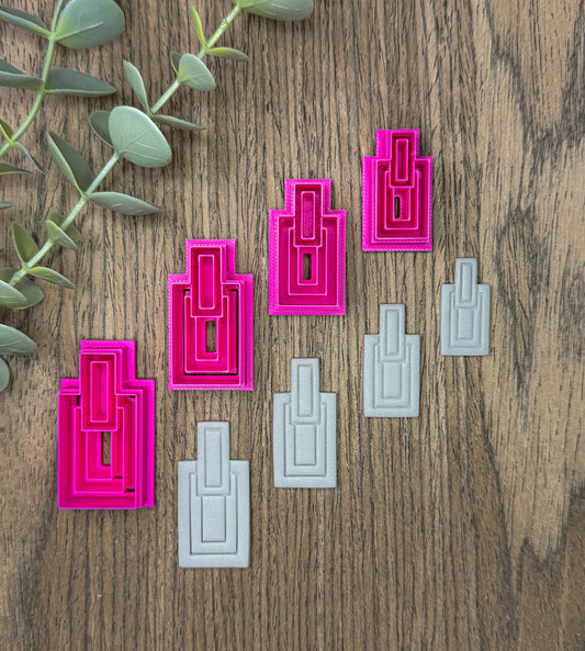 RECTANGLE ART DECO CLAY CUTTERS