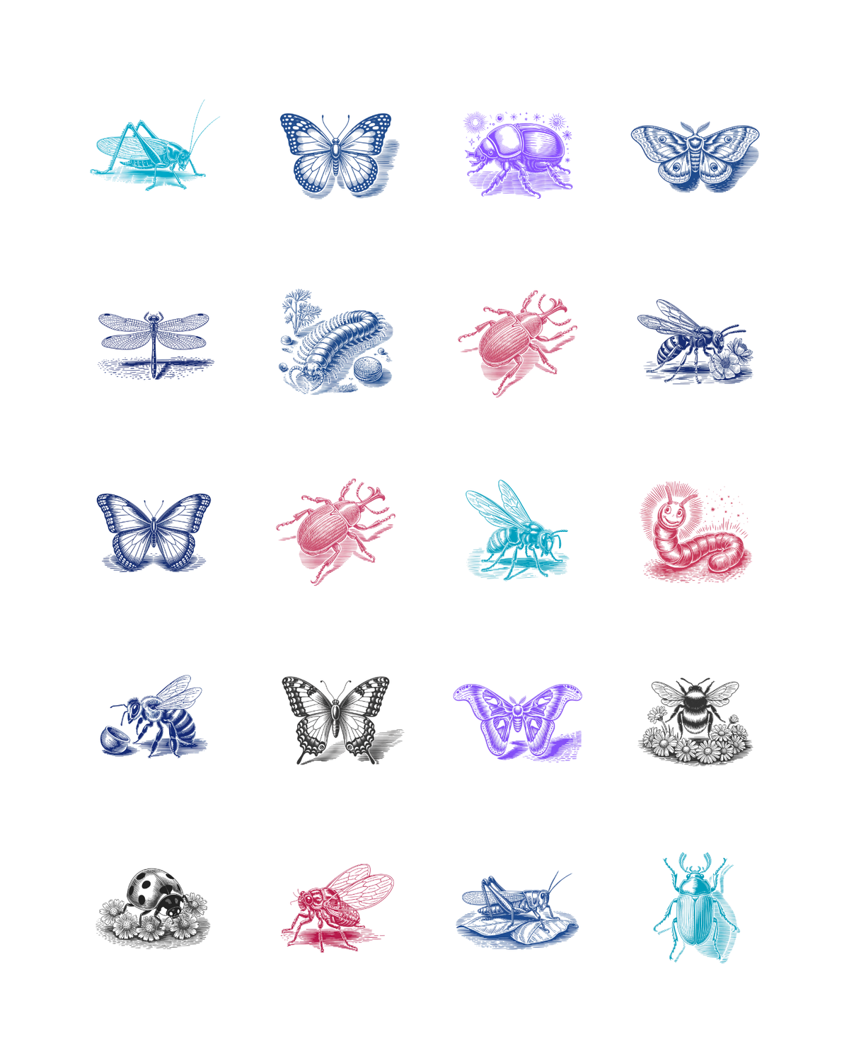 PCC 2278 INSECTS Transfer Paper | THE CHARM BAR