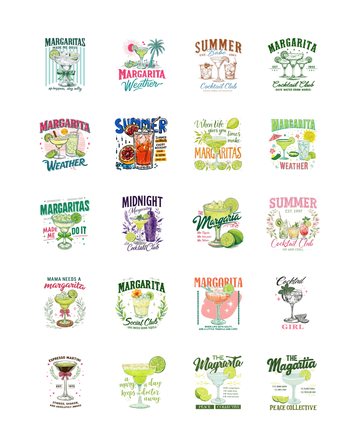 PCC 2276 MARGARITAS Transfer Paper | THE CHARM BAR