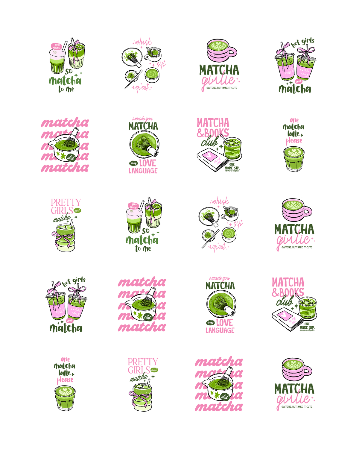 PCC 2277 MATCHA GIRLIE Transfer Paper | THE CHARM BAR
