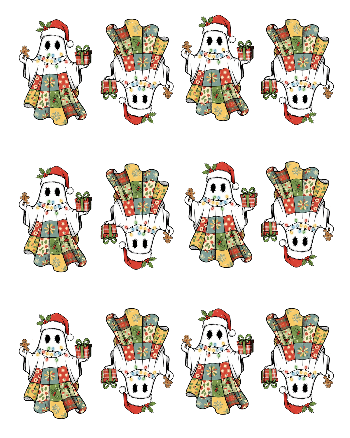 PCC 254 CHRISTMAS GHOST PAPER CUTTER BUNDLE | TRANSFER PAPER FOR POLYMER CLAY