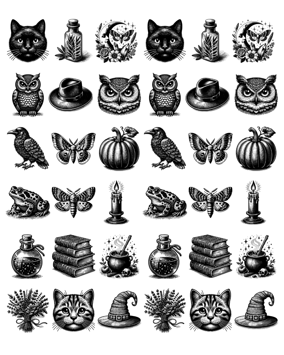 PCC 1005 DARK HALLOWEEN WITCHY Transfer Paper | THE CHARM BAR