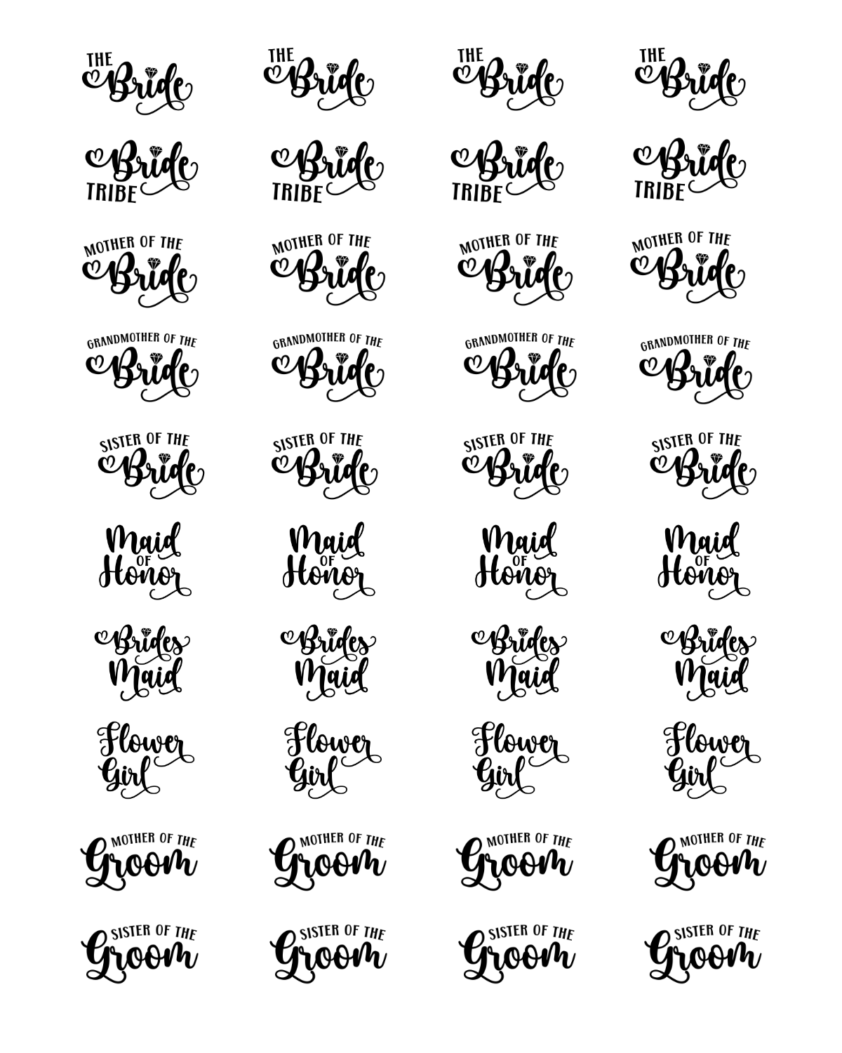 PCC 1099 TEAM BRIDE Transfer Paper | THE CHARM BAR