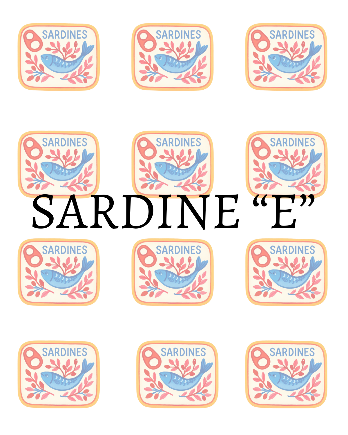 SARDINE "E" TRANSFER PAPER & CUTTER | MATCHING CUTTERS | POLYMER CLAY CUTTERS