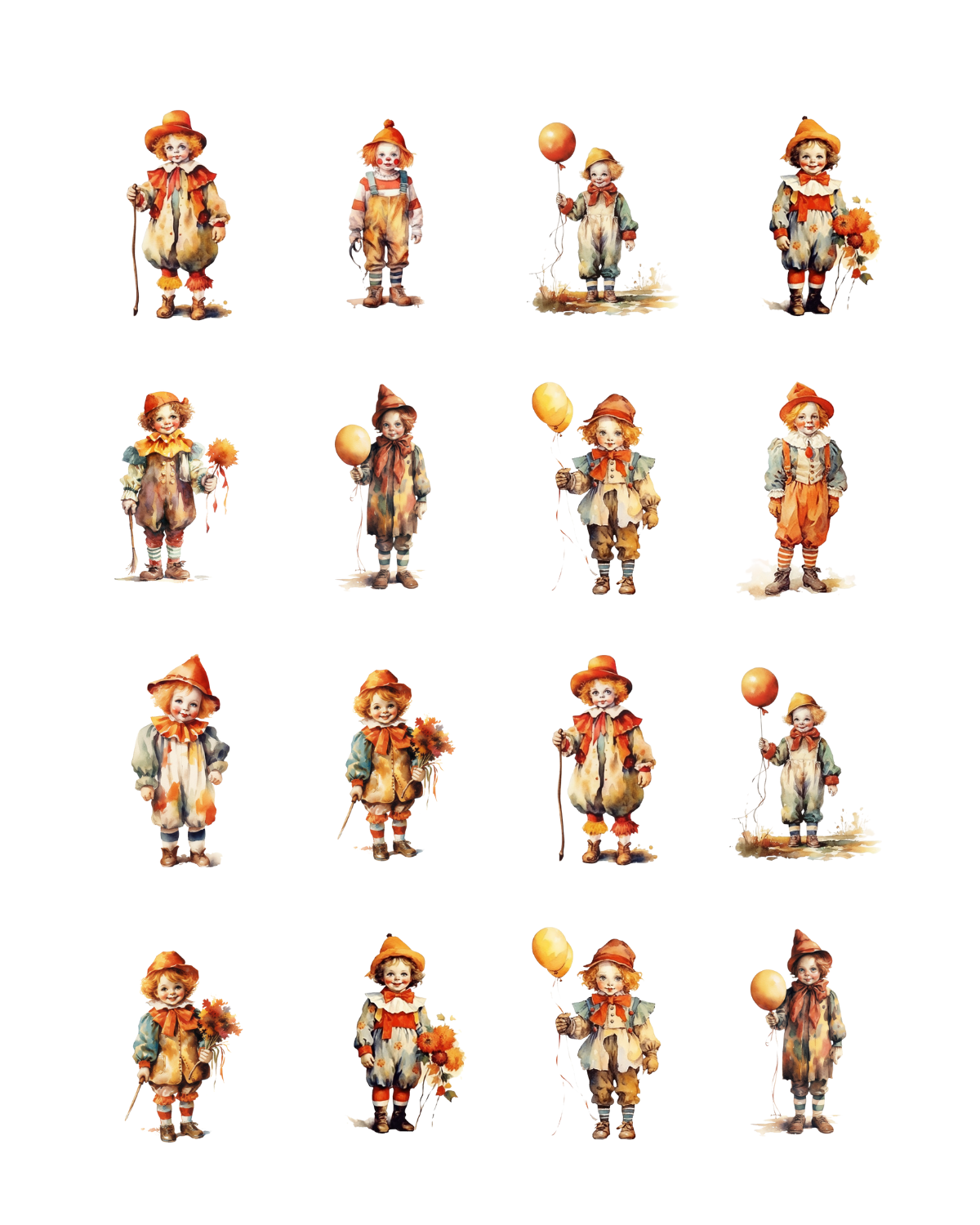 PCC 2102 VINTAGE CLOWNS Transfer Paper | THE CHARM BAR