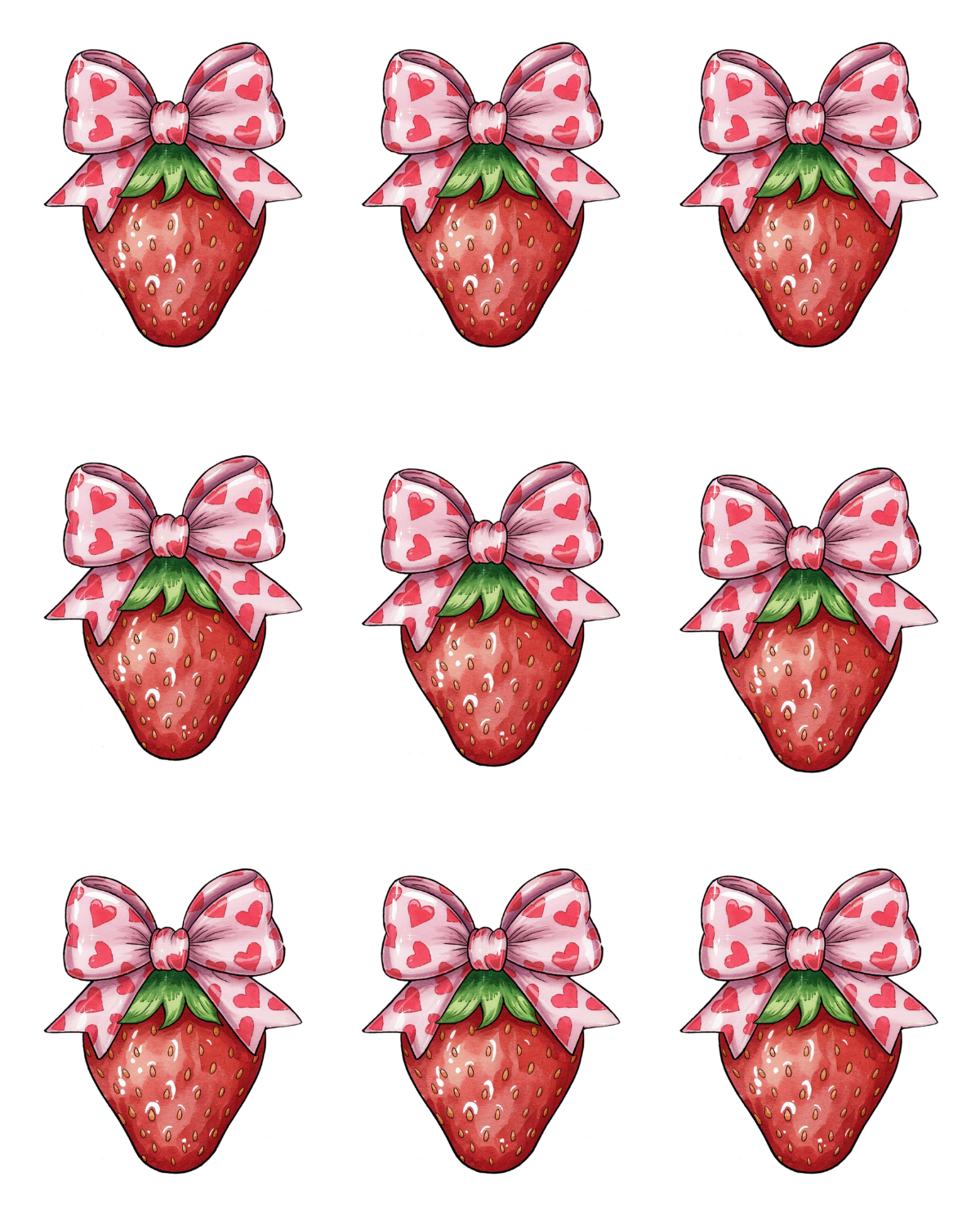 STRAWBERRY TOP BOW TRANSFER PAPER & CUTTER | PCC SET 005 | TRANSFER PAPER | CLAY CUTTER