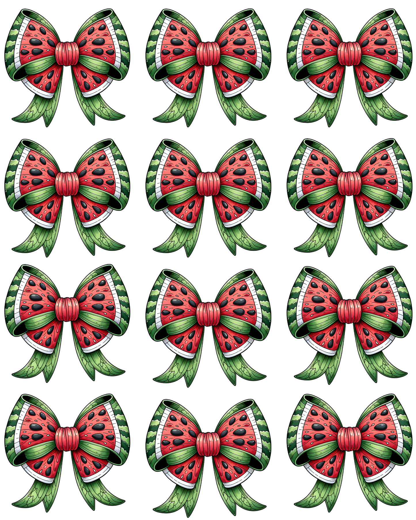 WATERMELON BOW TRANSFER PAPER & CUTTER | PCC SET 020 | TRANSFER PAPER | CLAY CUTTER