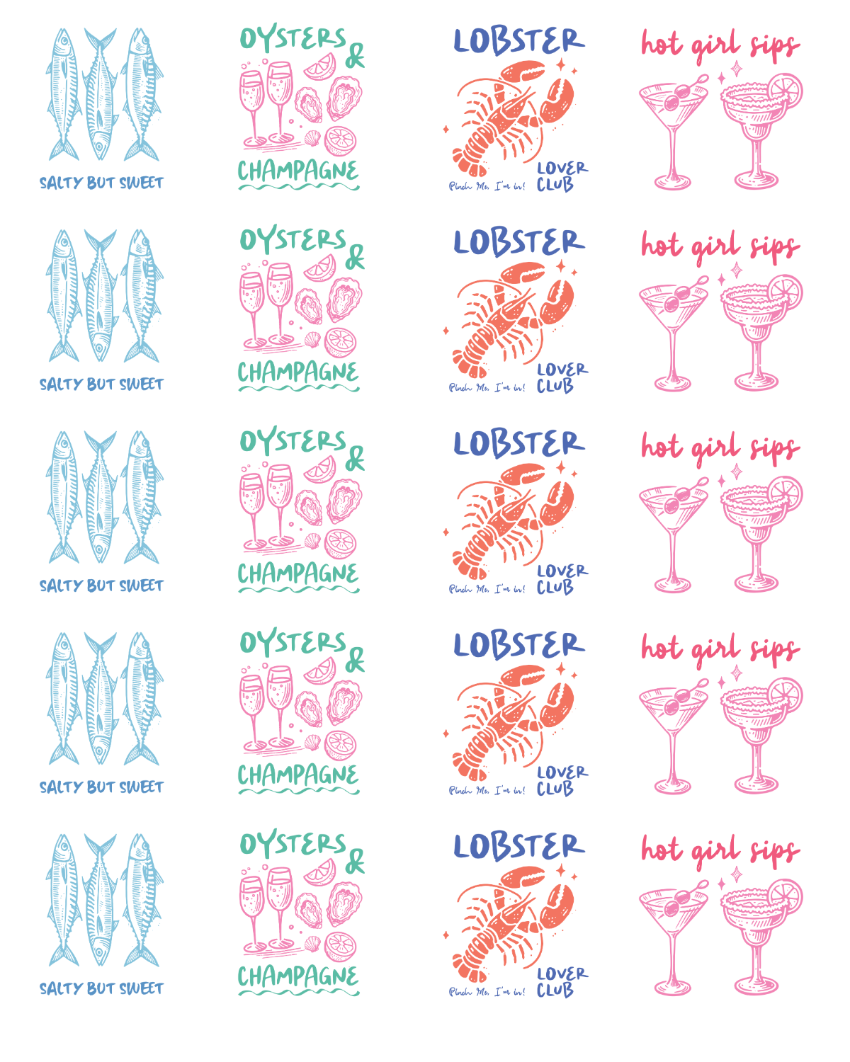 PCC 997 SARDINES & LOBSTERS Transfer Paper | THE CHARM BAR