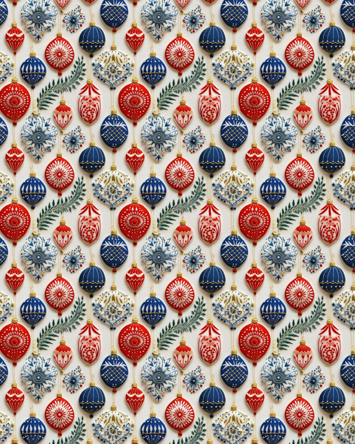 PCC 2052 EMBROIDERED ORNAMENTS Transfer Paper | CHRISTMAS | POLYMER CLAY