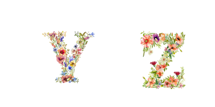 PCC 2030 FLORAL ALPHABET Transfer Paper | THE CHARM BAR