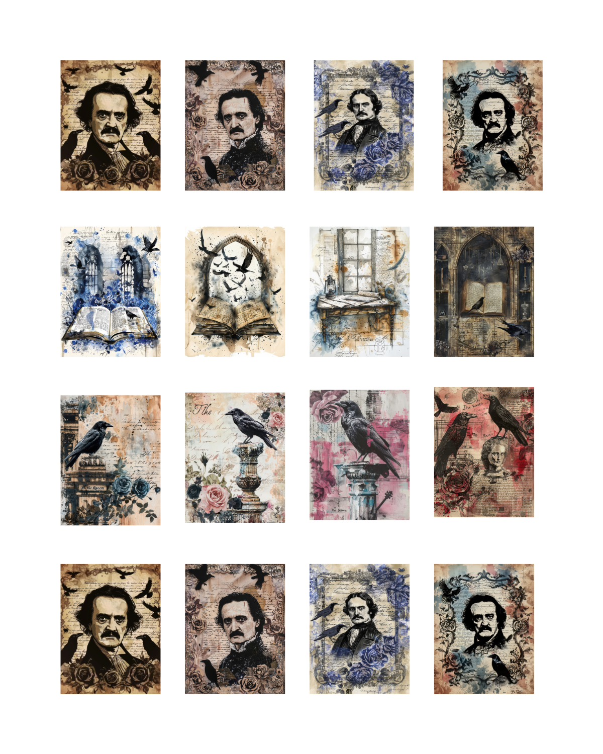 PCC 2046 EDGAR ALLEN POE Transfer Paper | THE CHARM BAR