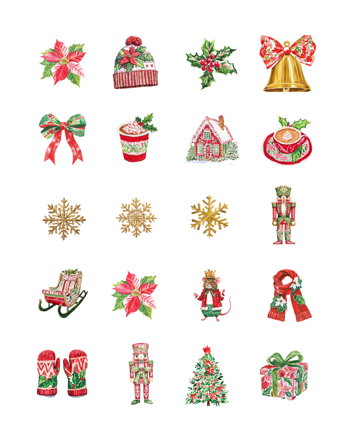 PCC 2072 WATERCOLOR CHRISTMAS Transfer Paper | THE CHARM BAR