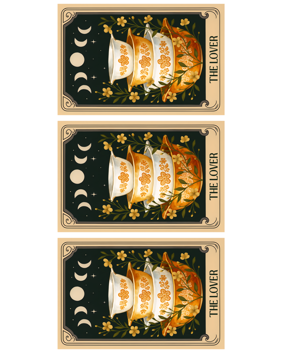 PYREX TAROT "THE LOVERS" TRANSFER PAPER & CUTTER | TRANSFER PAPER | CLAY CUTTER