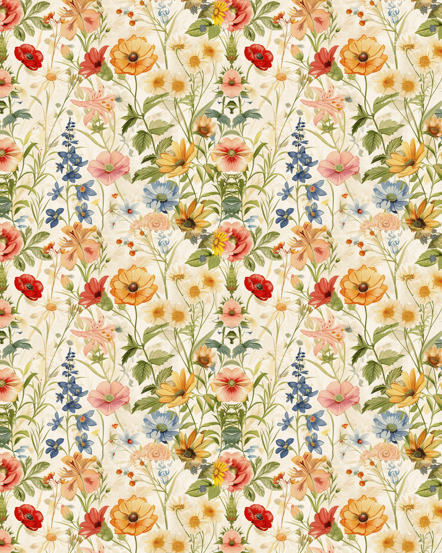Spring floral patterned PCC 468 Transfer Paper for clay crafts, 4x5 inches, ideal for light-colored clay.