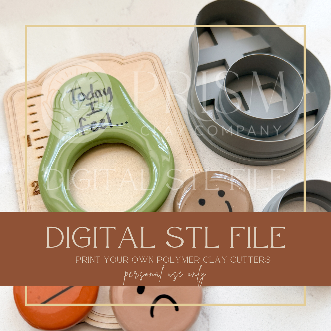 Mood Magnet STL File | Digital Instant Download | 3D Printing STL File | Polymer Clay Tool | Polymer Clay Cutter STL File