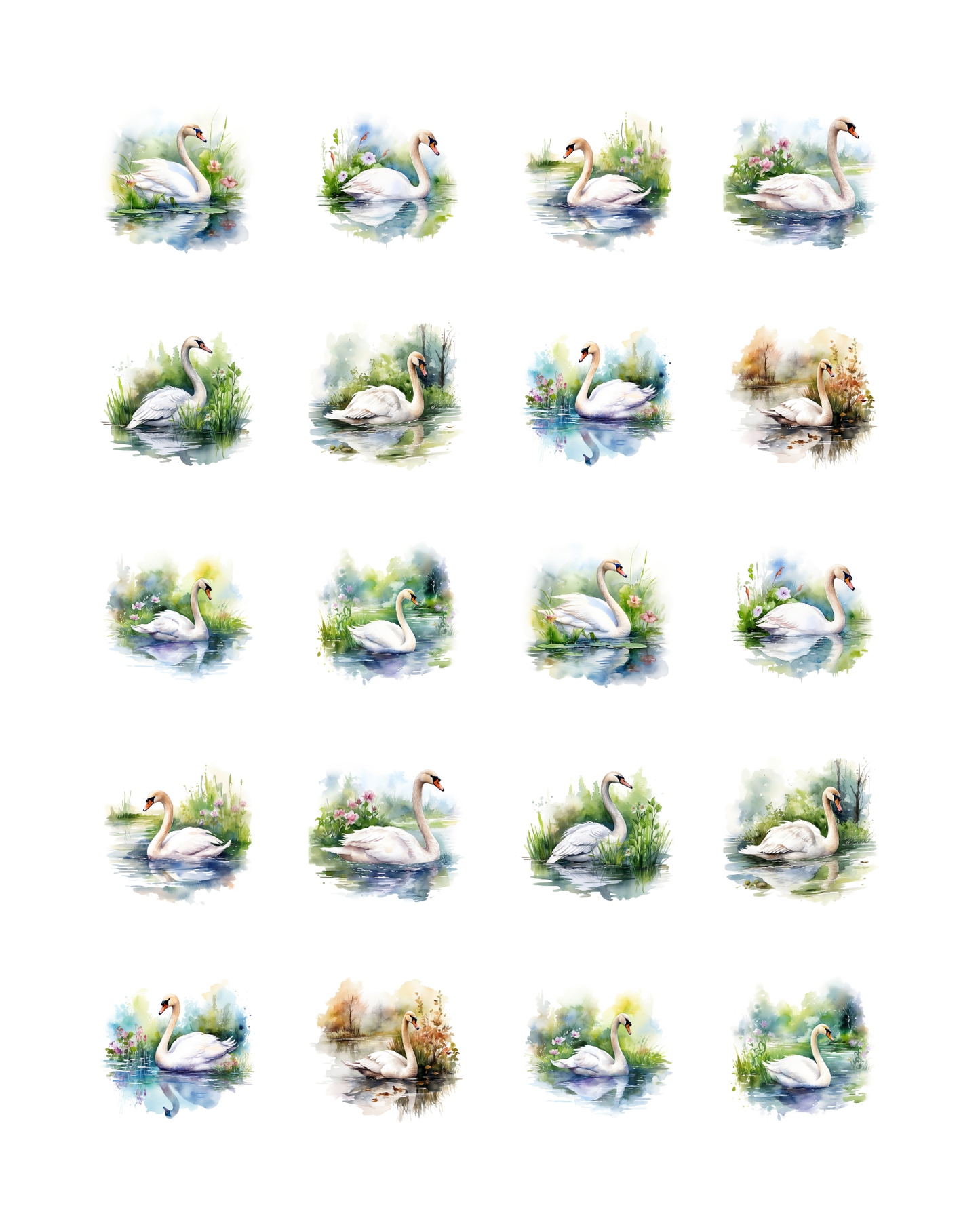 PCC 2298 SWANS Transfer Paper | THE CHARM BAR