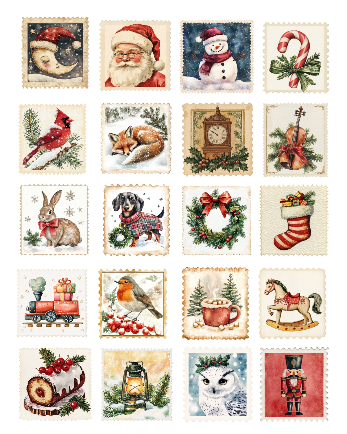 TILE 29 CHRISTMAS TILE TILE TRANSFER PAPER | TRANSFER PAPER & CLAY CUTTER