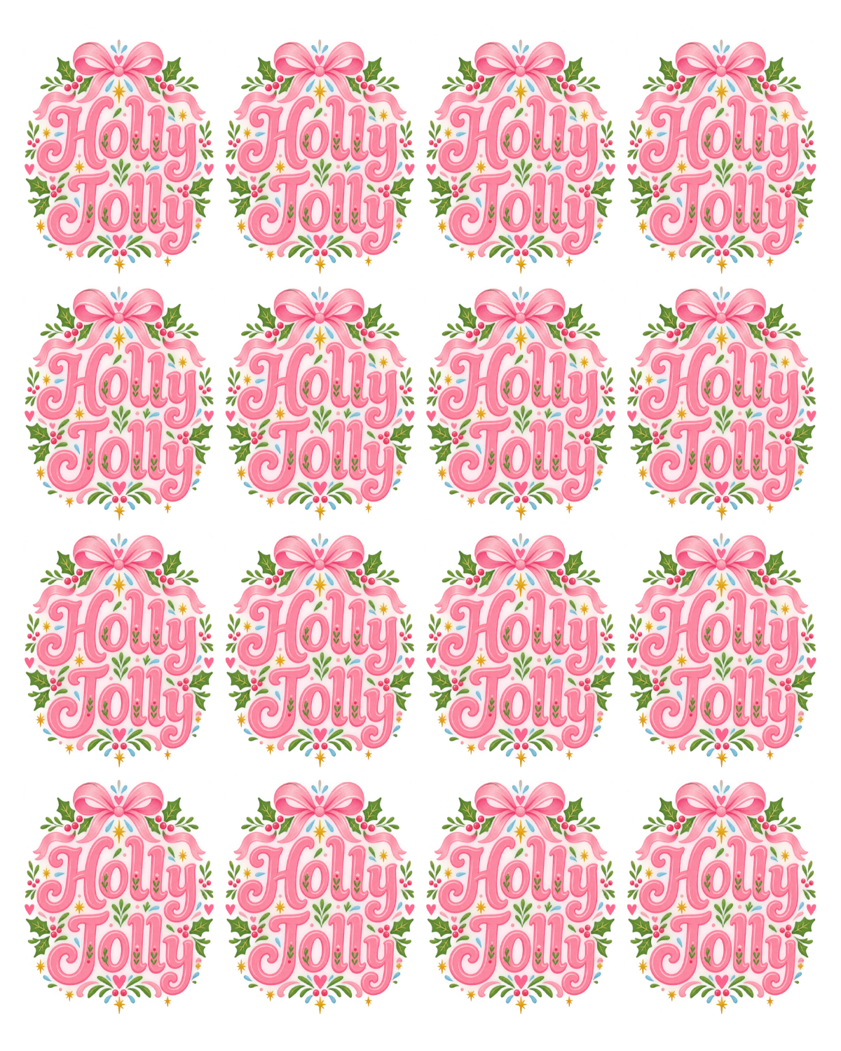 PCC 366 HOLLY JOLLY | TRANSFER PAPER FOR POLYMER CLAY