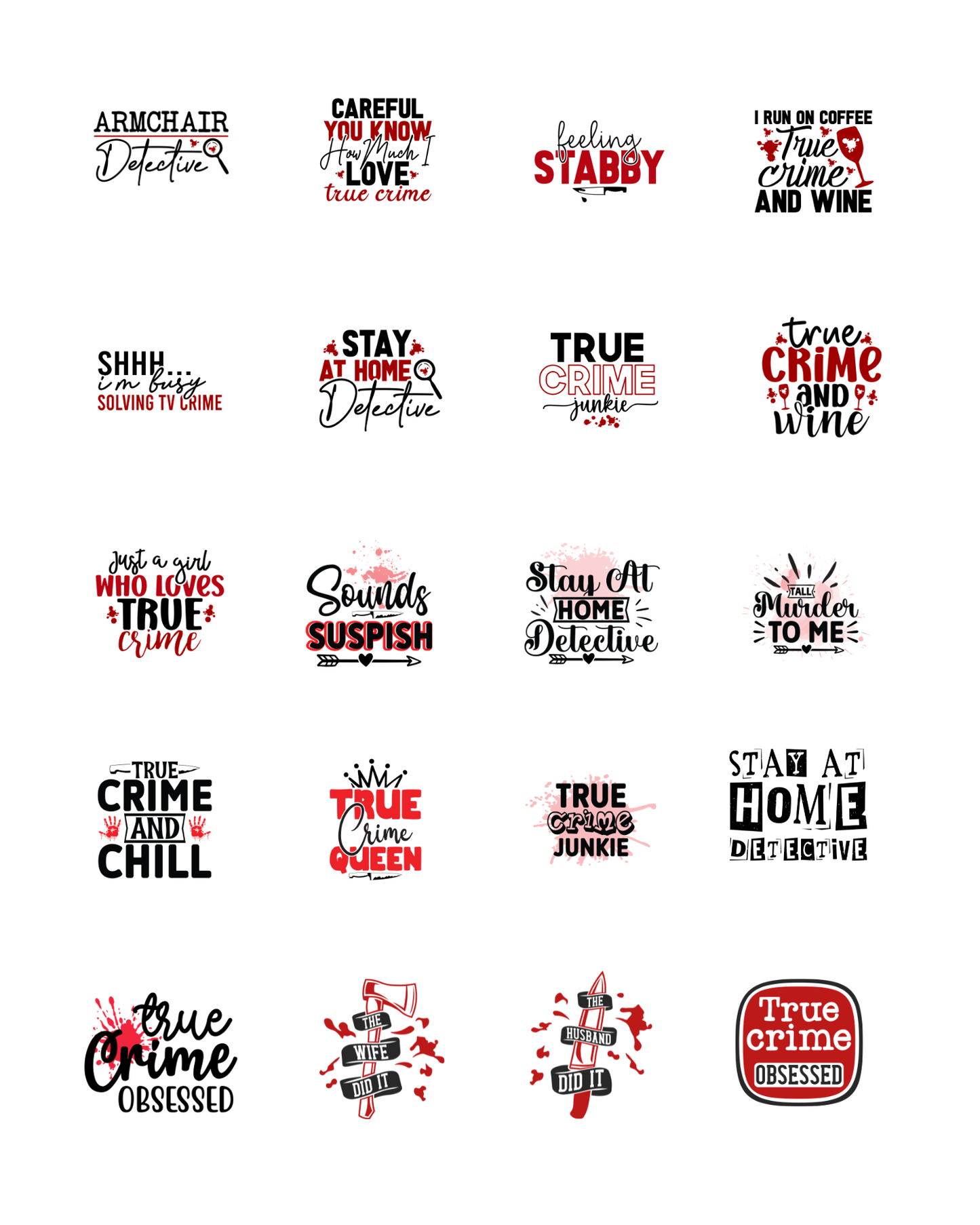 PCC 2354 TRUE CRIME 2 Transfer Paper | THE CHARM BAR
