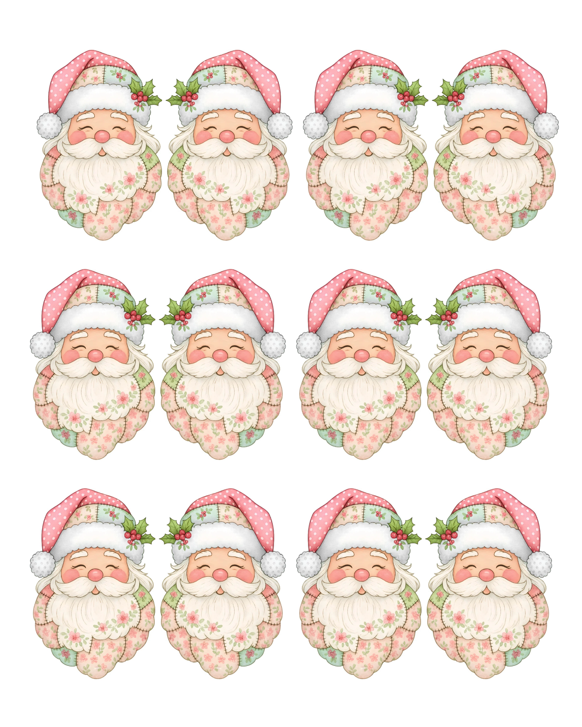 QUILT SANTA EARRING TRANSFER PAPER CUTTER BUNDLE | CLAY CUTTER & TRANSFER PAPER FOR POLYMER CLAY