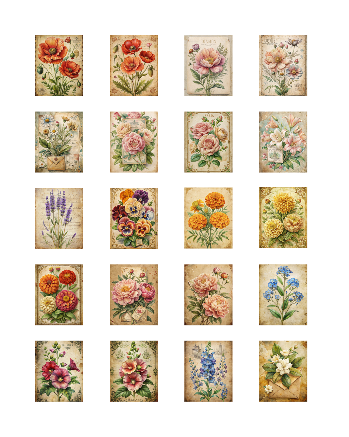 PCC 2214 FLOWER PACKETS Transfer Paper | THE CHARM BAR