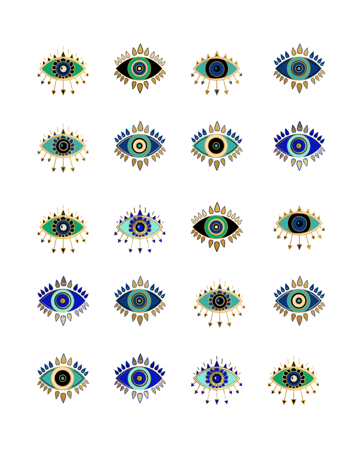 PCC 2259 EVIL EYES Transfer Paper | THE CHARM BAR