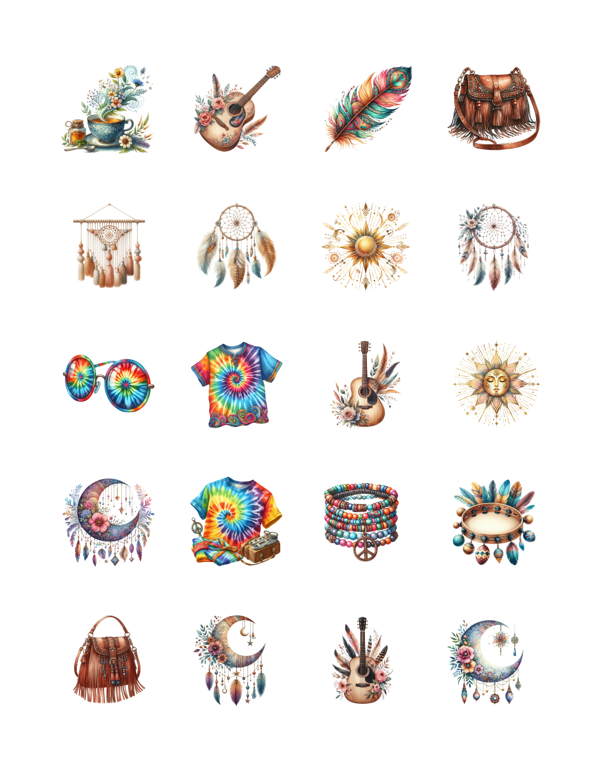 PCC 2254 HIPPIE THINGS Transfer Paper | THE CHARM BAR