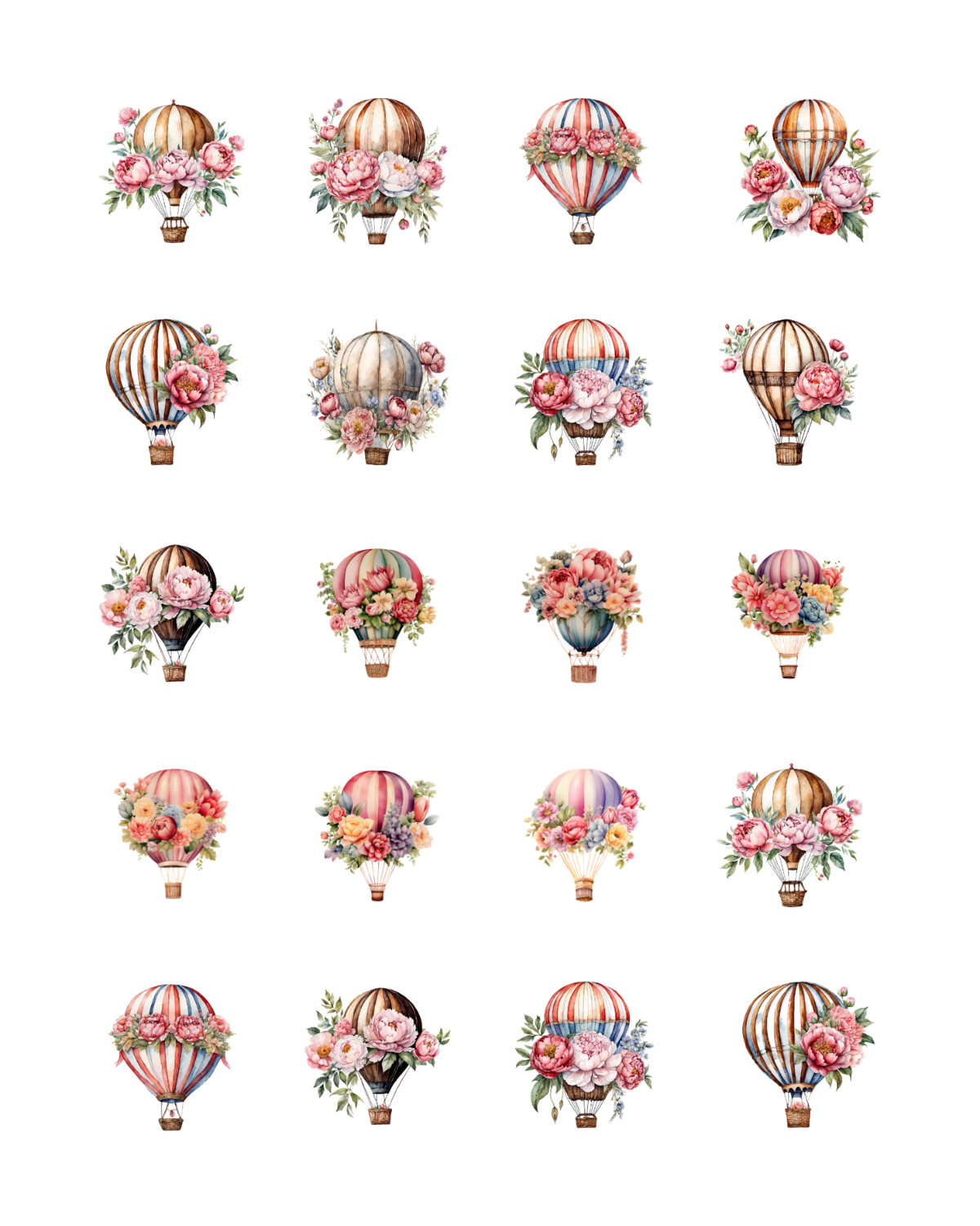 PCC 2219 HOT AIR BALLOONS Transfer Paper | THE CHARM BAR