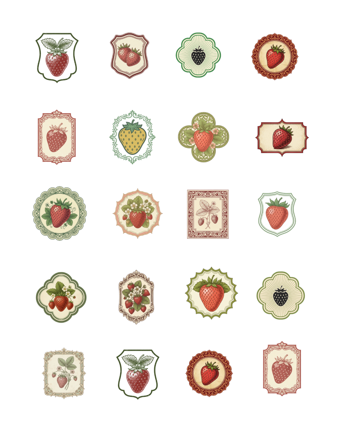 PCC 2218 VINTAGE STARAWBERRY Transfer Paper | THE CHARM BAR