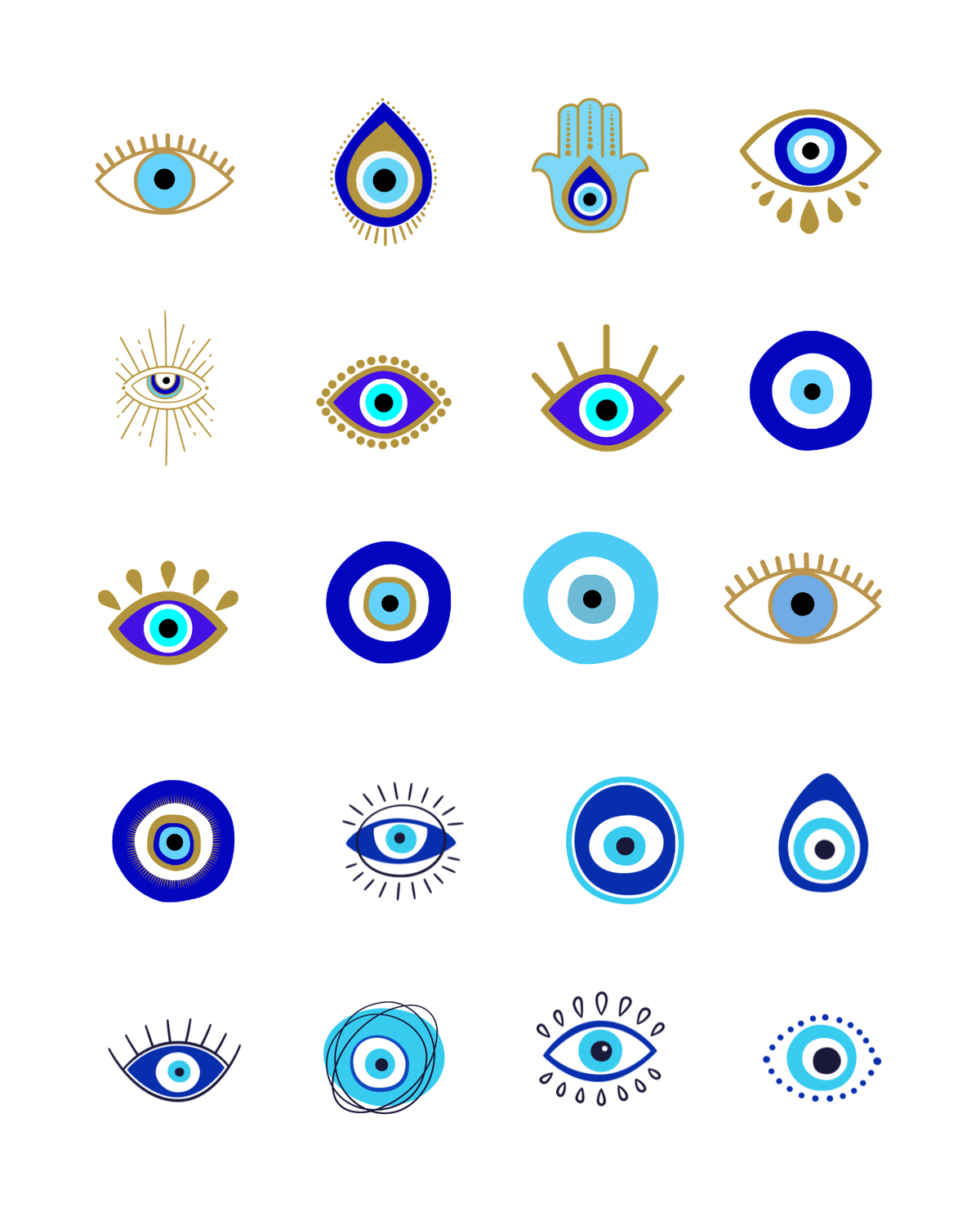 PCC 2257 EVIL EYE OF PROTECTION Transfer Paper | THE CHARM BAR