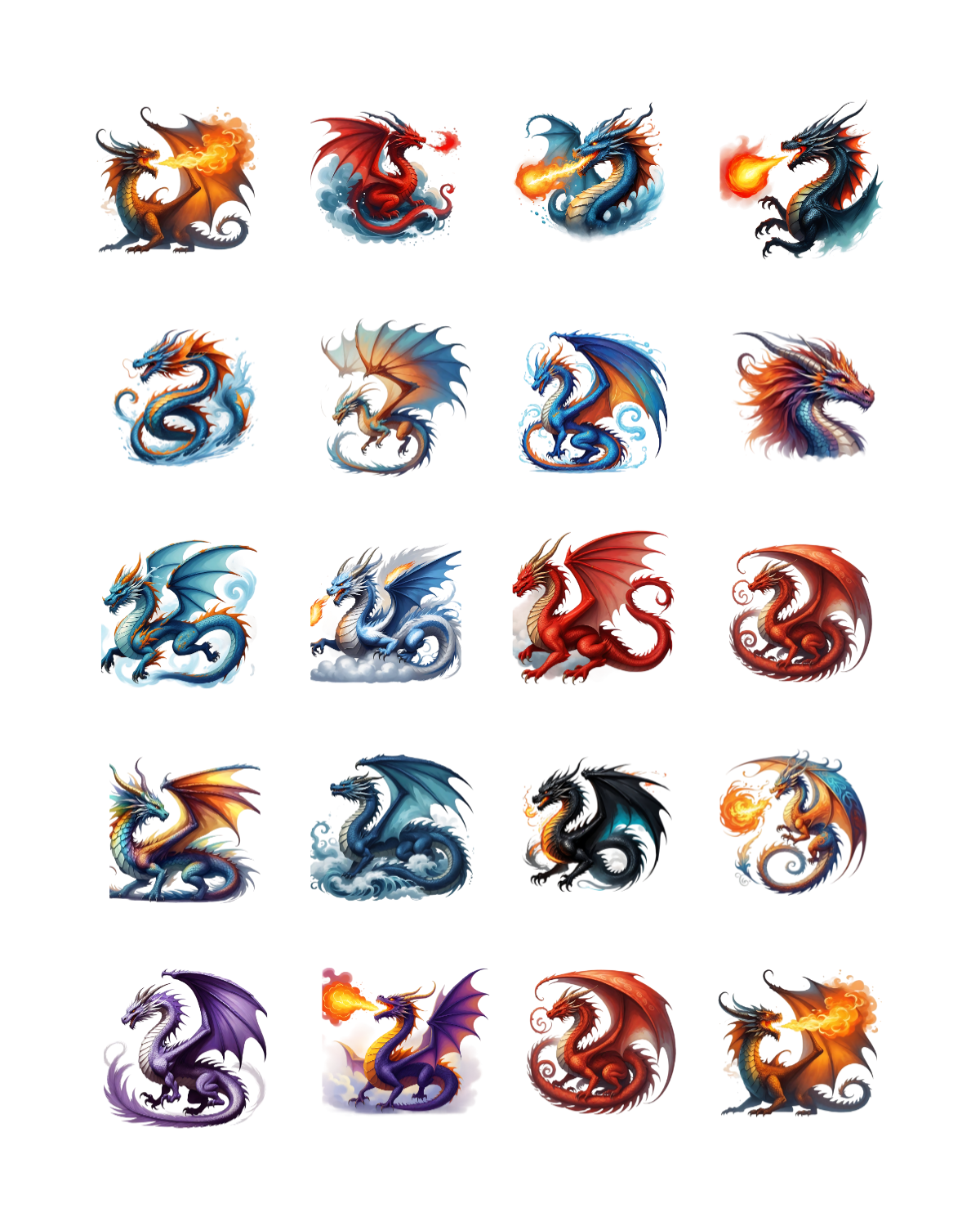 PCC 2228 FIRE DRAGONS Transfer Paper | THE CHARM BAR