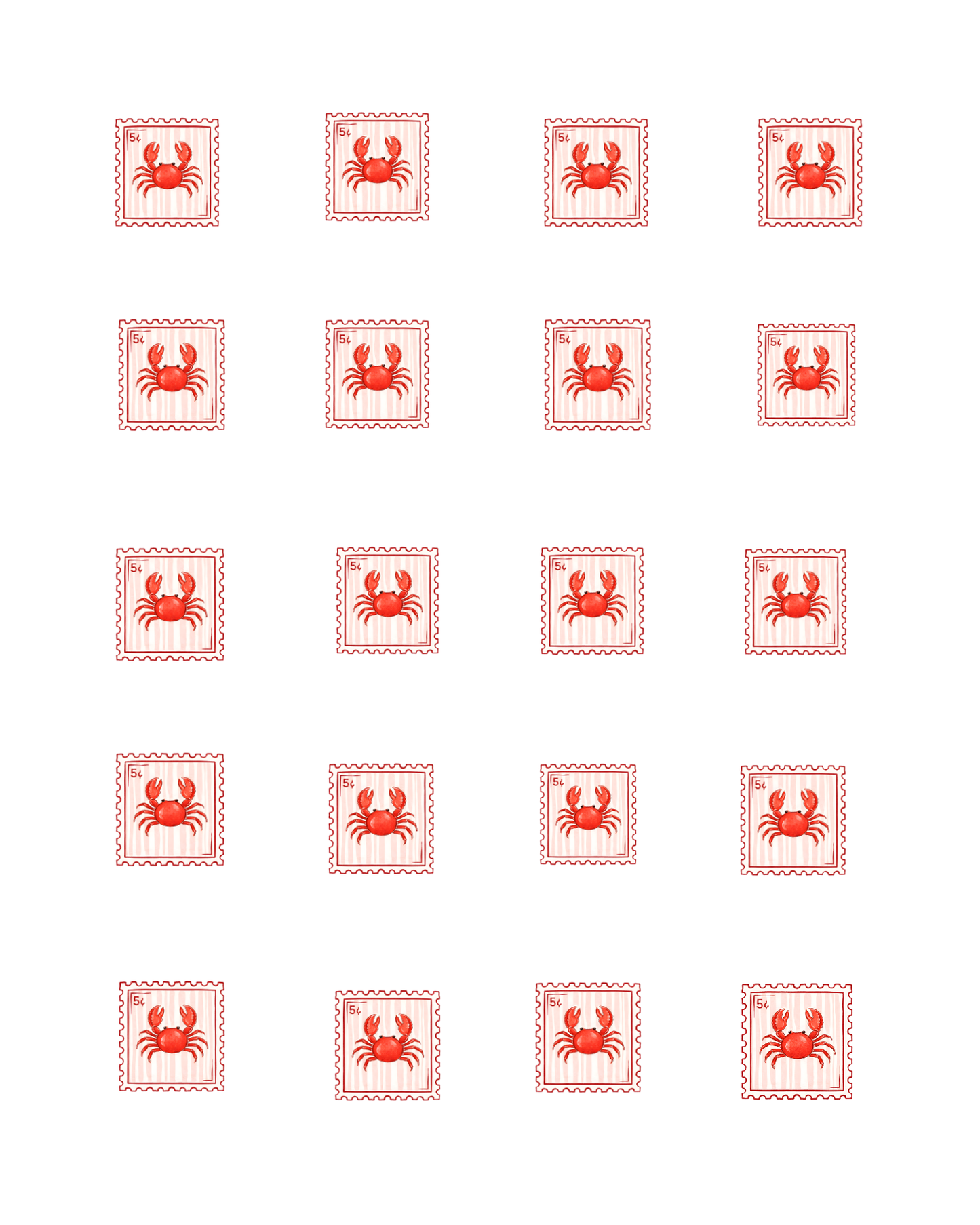 PCC 2291 CRAB STAMPS Transfer Paper | THE CHARM BAR