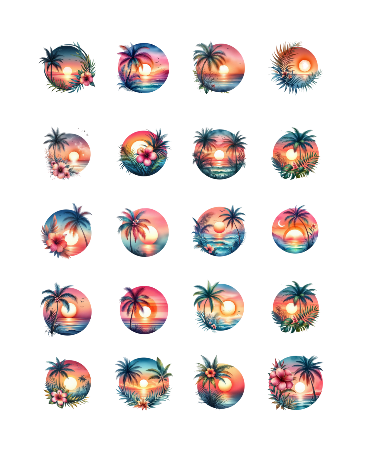 PCC 2209 TROPICAL SUNSET Transfer Paper | THE CHARM BAR
