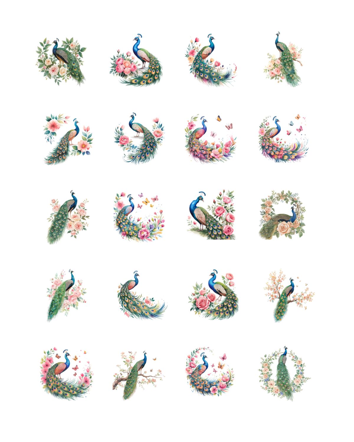 PCC 2221 PEACOCKS Transfer Paper | THE CHARM BAR