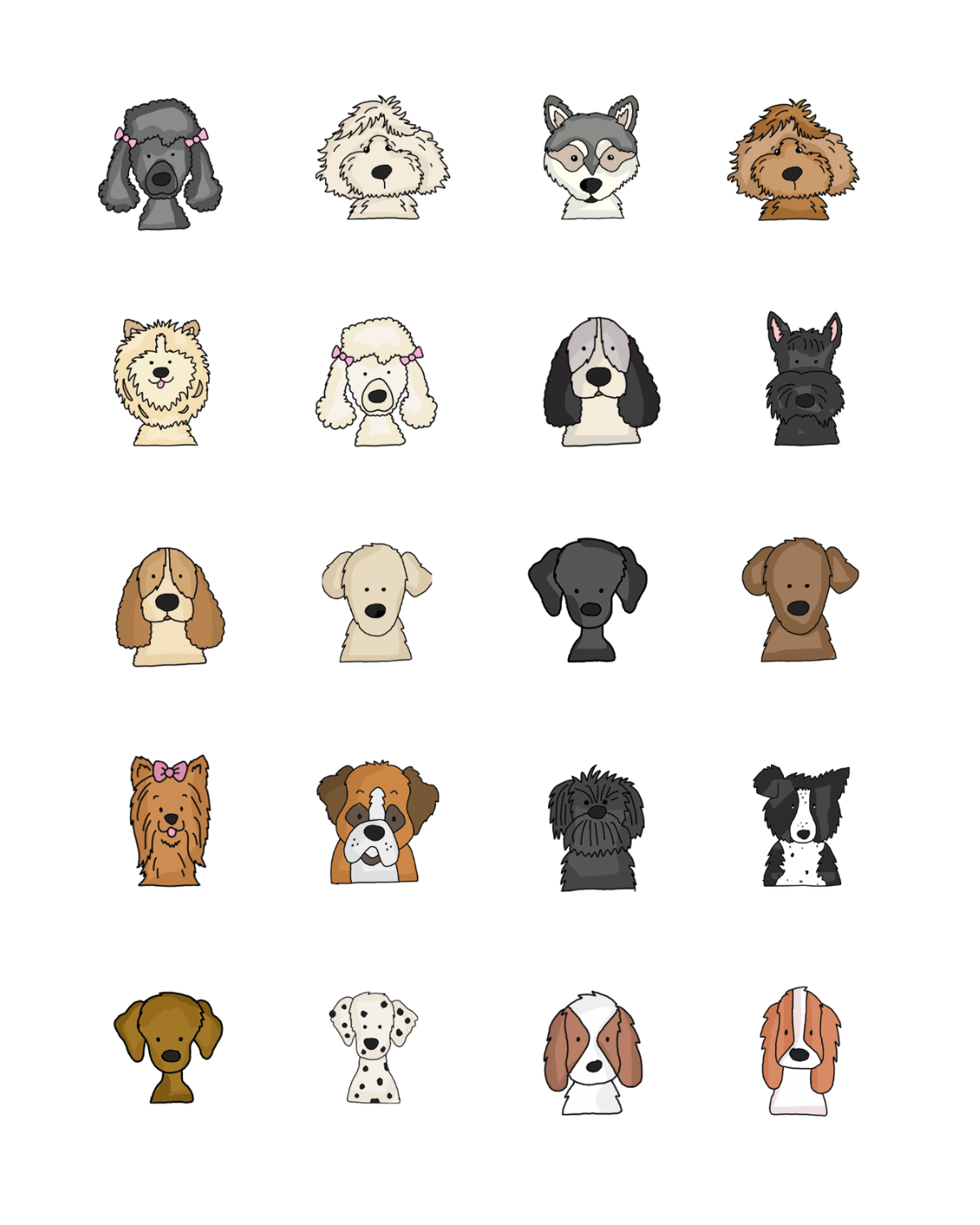 PCC 2244 DOG FACES Transfer Paper | THE CHARM BAR