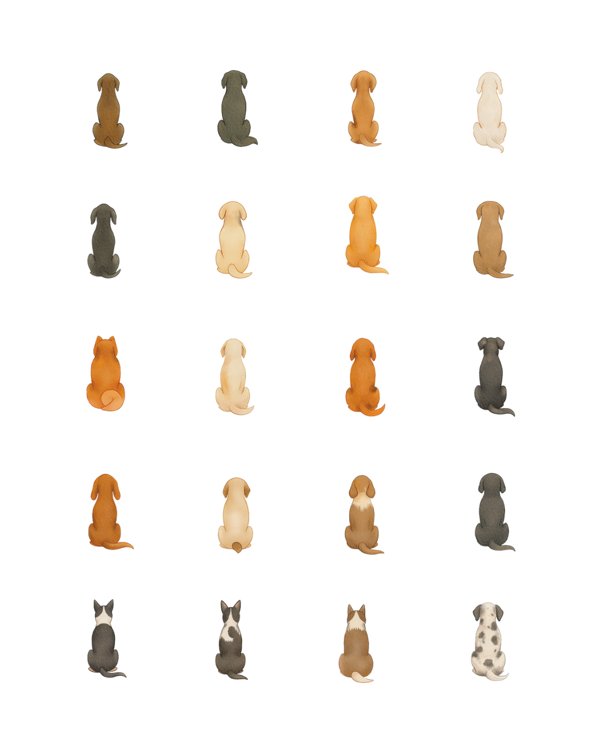 PCC 2243 DOG BACKS Transfer Paper | THE CHARM BAR
