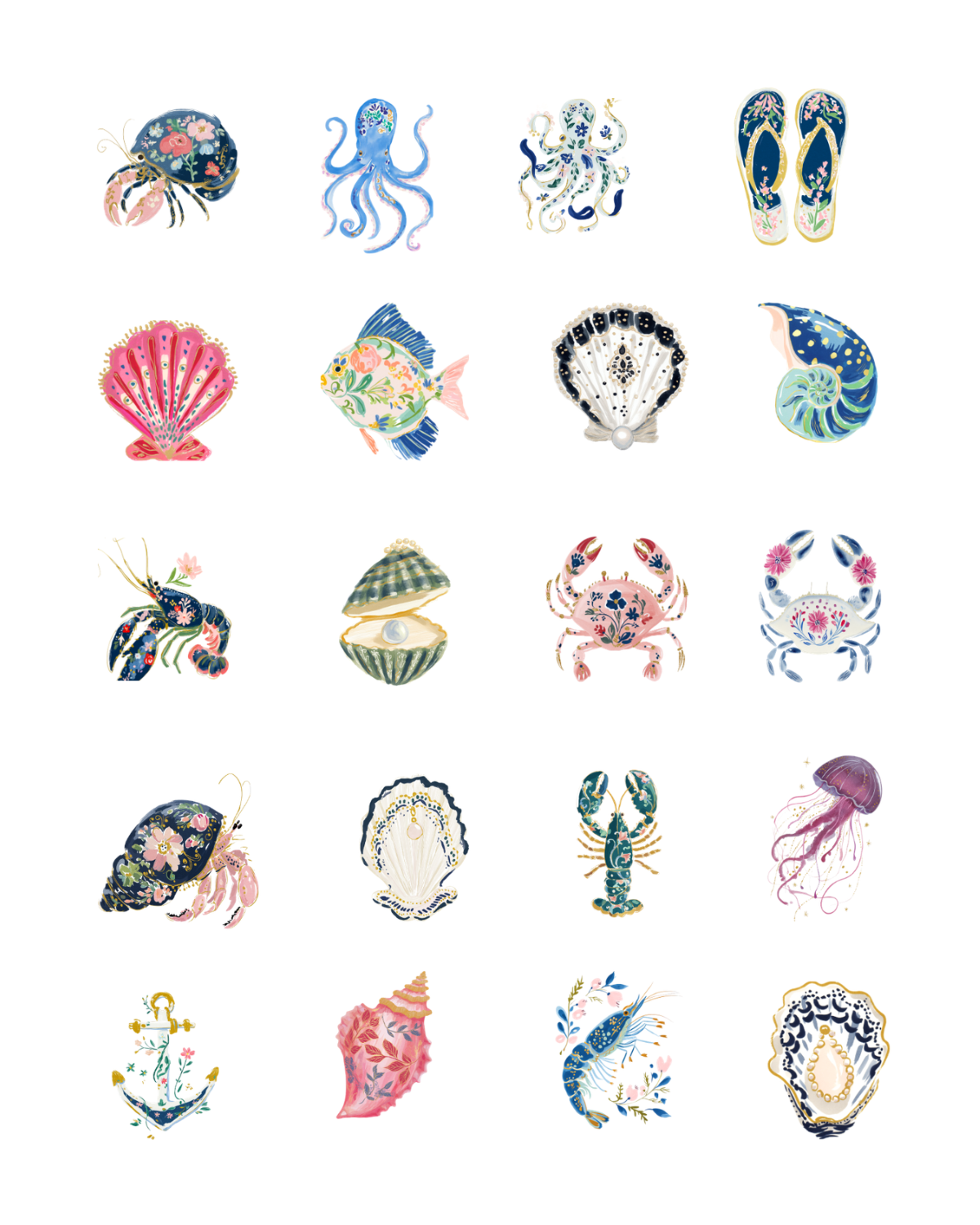 PCC 2210 FLORAL SEA Transfer Paper | THE CHARM BAR