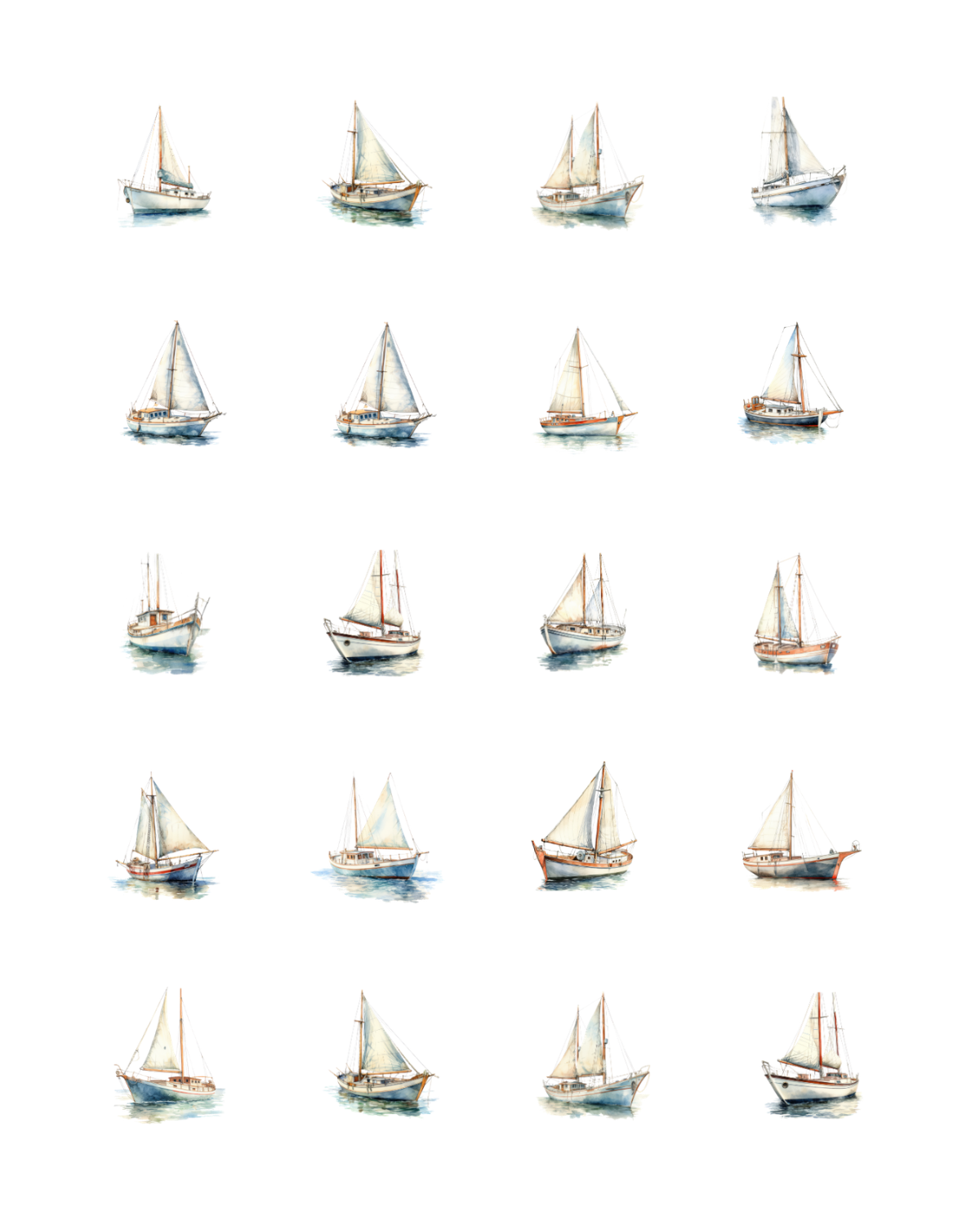 PCC 2200 SAILBOATS Transfer Paper | THE CHARM BAR