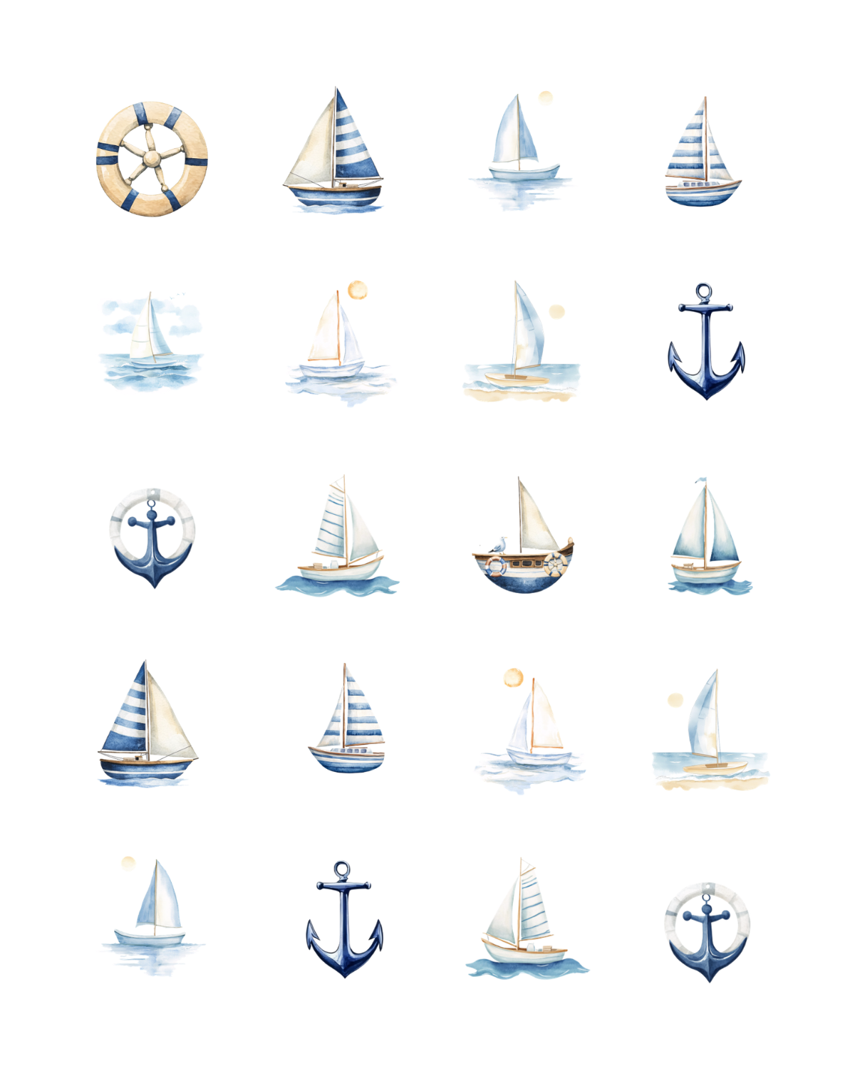 PCC 2199 BLUE NAUTICAL Transfer Paper | THE CHARM BAR