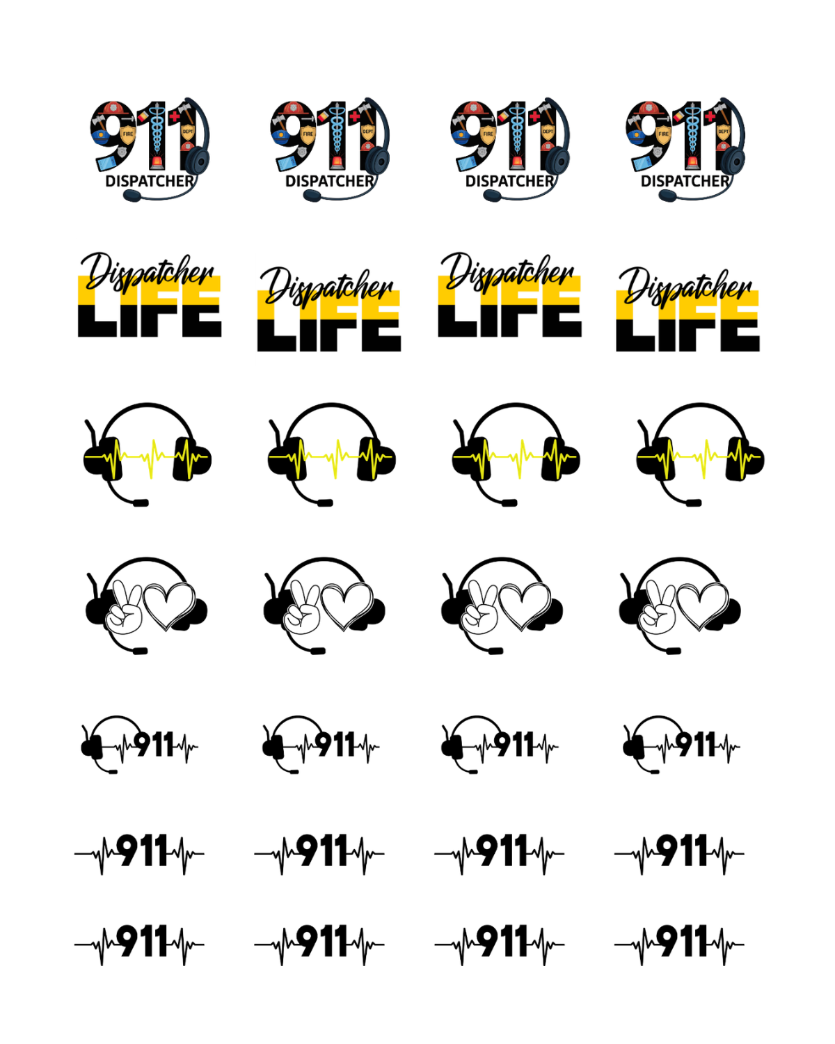 PCC 2197 FIRST RESPONDER 911 DISPATCHER Transfer Paper | THE CHARM BAR