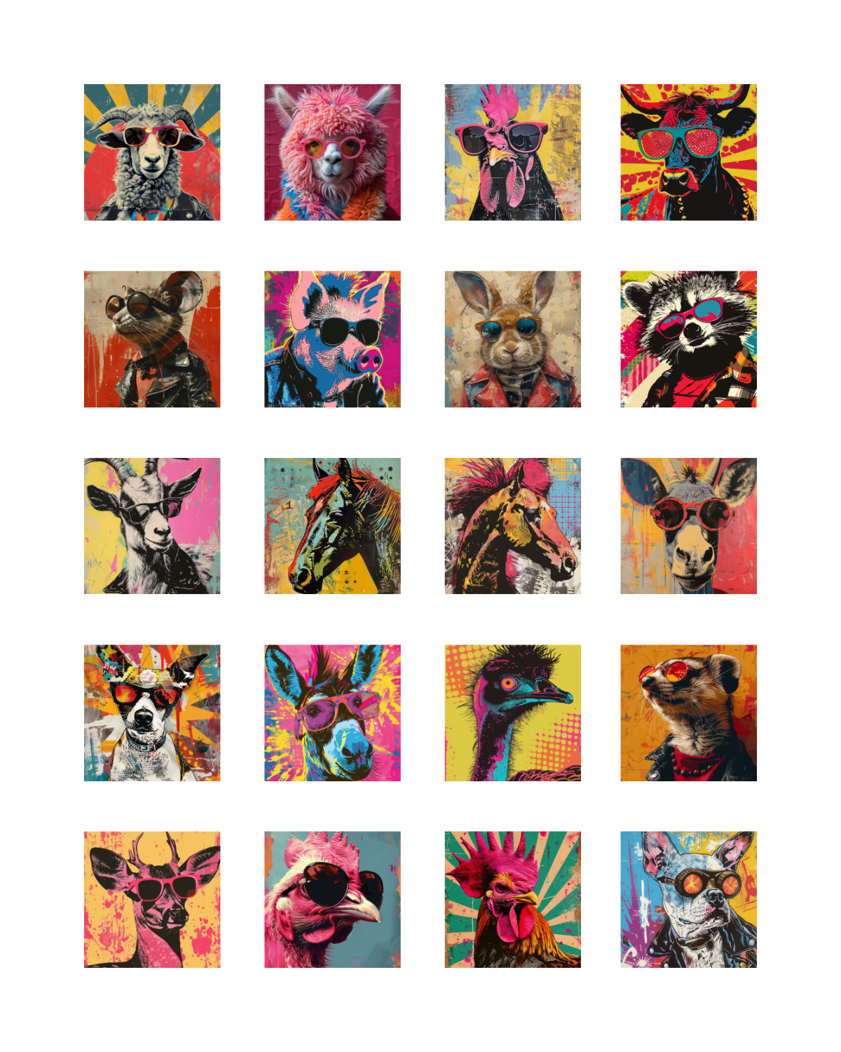 PCC 2246 POP ART ANIMALS Transfer Paper | THE CHARM BAR