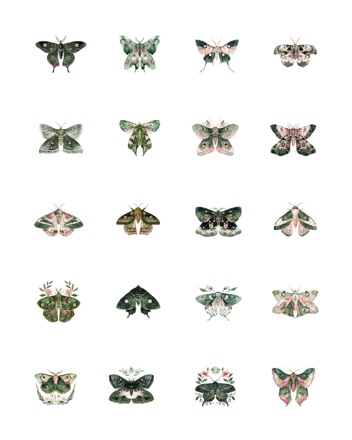 PCC 2223 LUNA MOTHS Transfer Paper | THE CHARM BAR