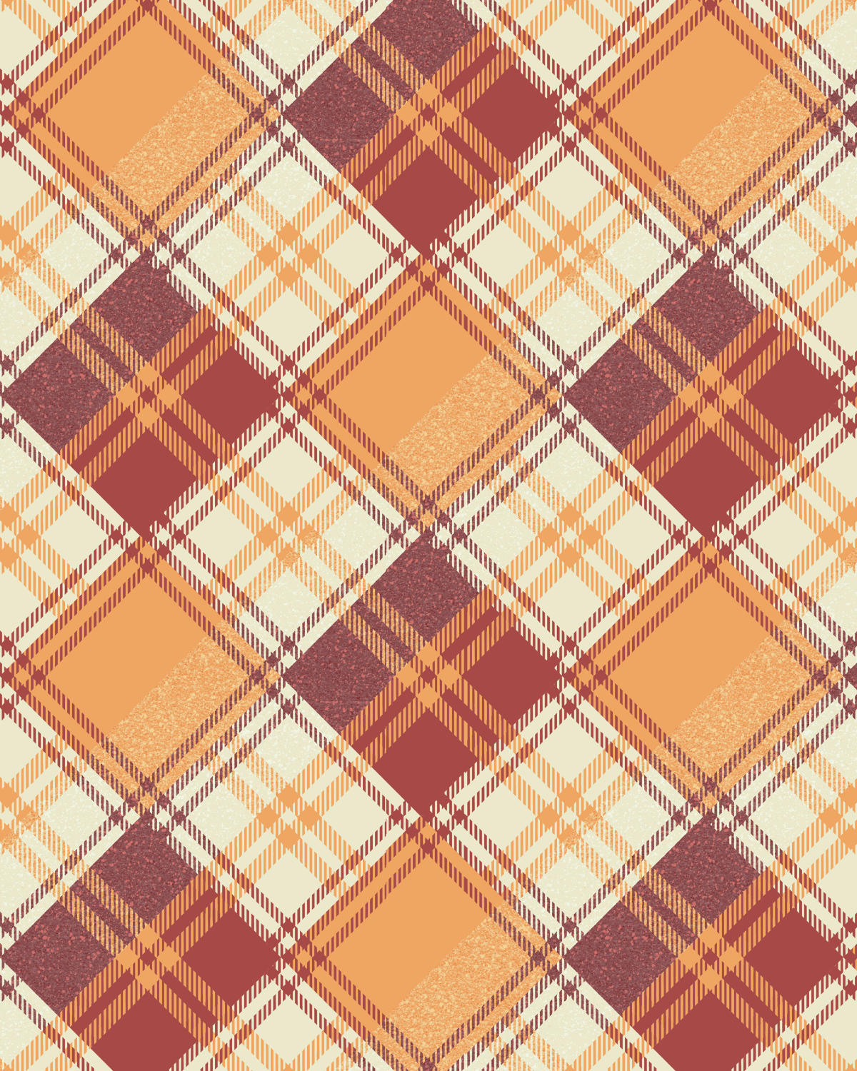 Plaid patterned polymer clay image transfer paper in fall colors for crafting projects.
