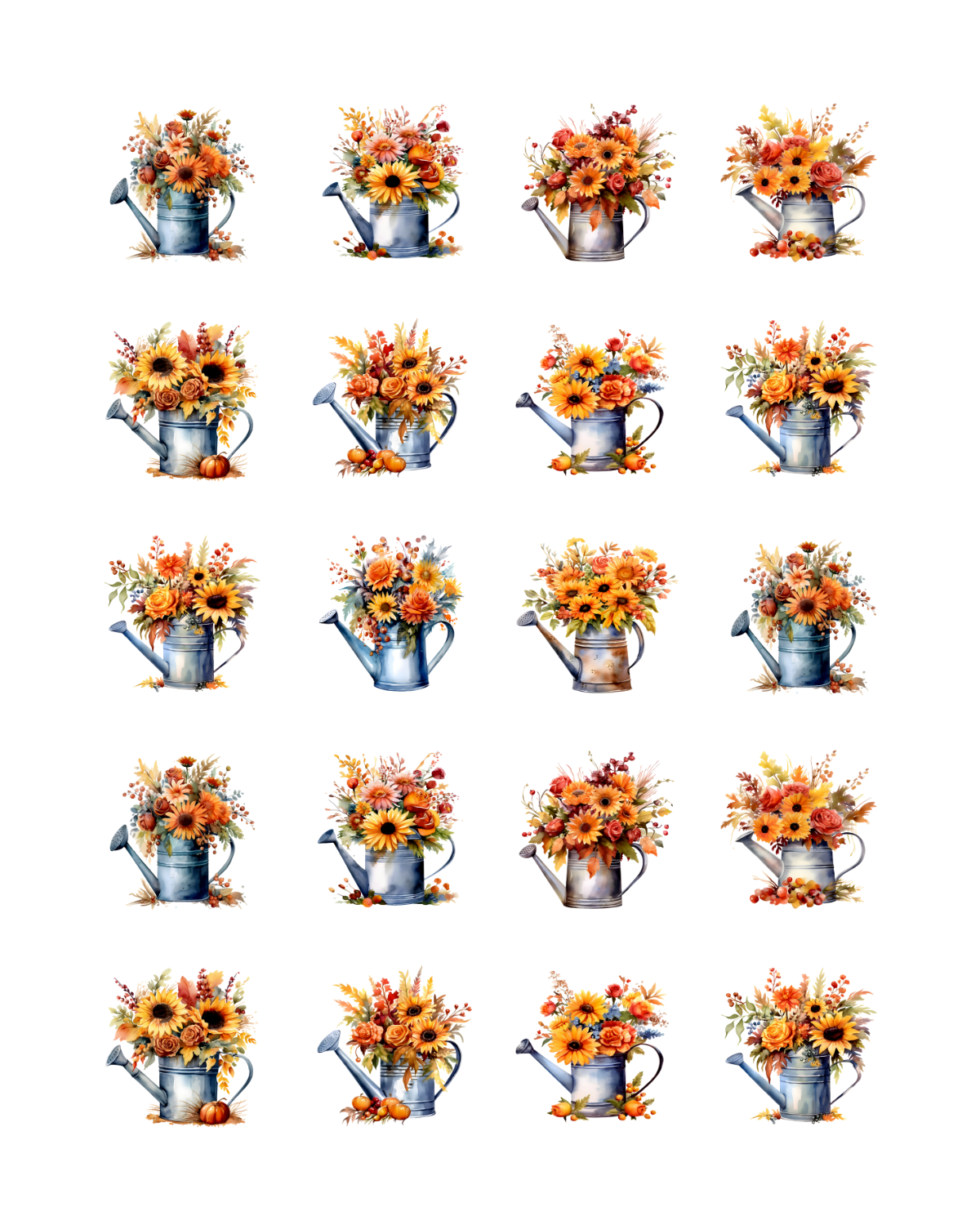 PCC 2045 AUTUMN WATERING CAN Transfer Paper | THE CHARM BAR