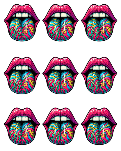 Groovy Lips Tongue Transfer Paper & Cutter Set