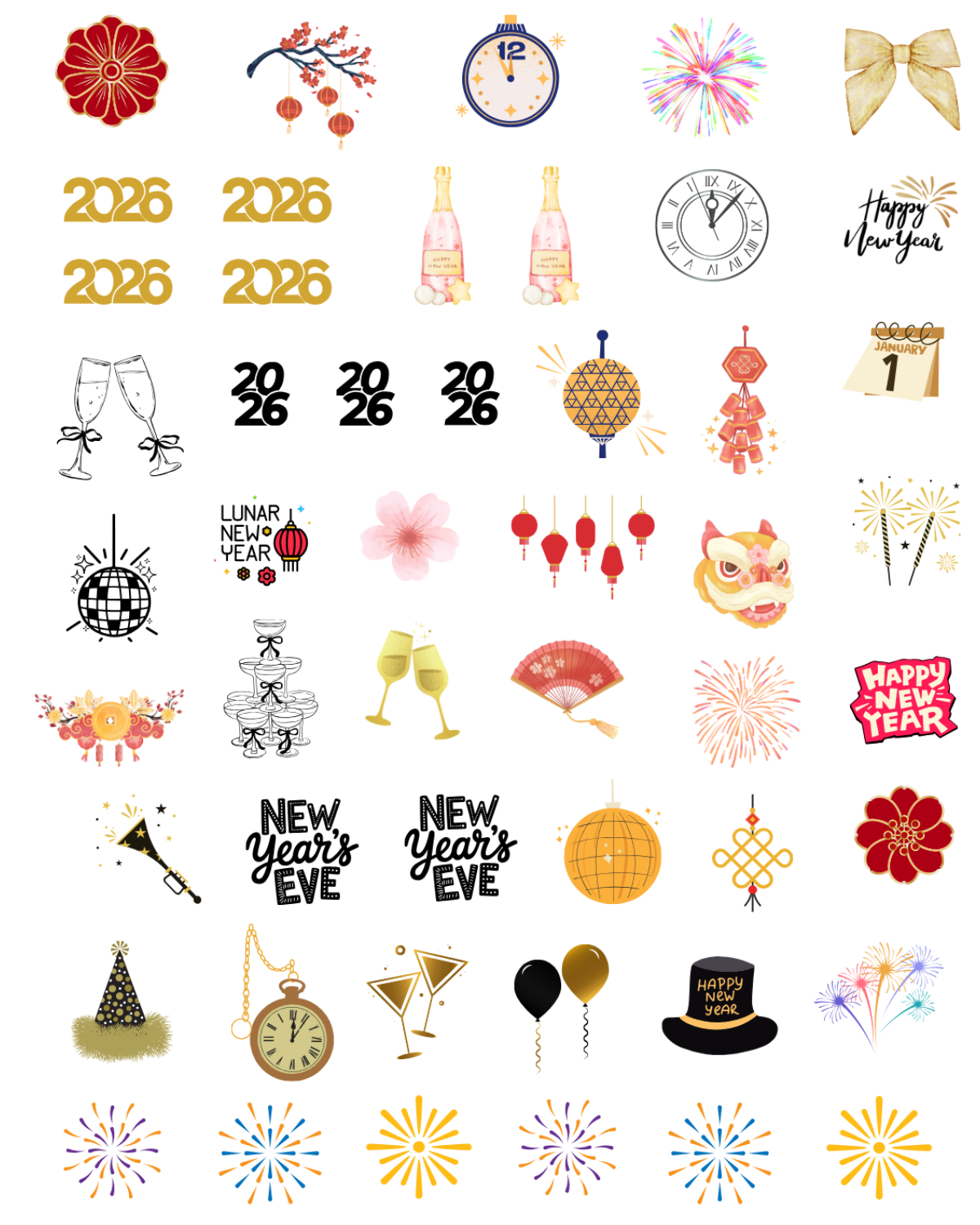 PCC 1047 NYE Transfer Paper | THE CHARM BAR
